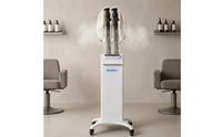 Floor Standing Hair Steamer Wheeled Base Hooded Hair Steamer Salon Equipment Cabinet Style Touch Control