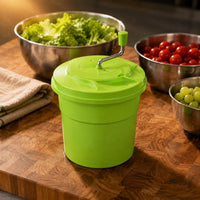 Hand Crank Salad with Lid Crank Handle Salad Non-Slip Base