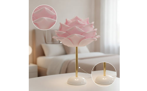 Decorative Rose Lamp Sculptural Flower Lamp Romantic Night Light Ambient for Bedroom, Nightstand, Reading Corner