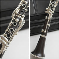 Silver-Plated B-Flat Clarinet Beginner-Friendly 17 Key Clarinet Responsive Woodwind Reliable for Stage Practice