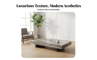 Minimalist Design Sleek Coffee Table Scratch Resistant Sleek Table with Inset Tray Easy to Clean Living Room Furniture Spacious Surface for Home Decorators, Interior Designers, Apartment Dwellers, Lounge Area, Office