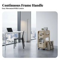 Mobile Backpack Rack Sturdy Construction Multi-Tier Rolling Organizer for Office