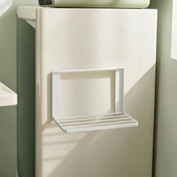 Folding Shelf with Slatted Platform Metal Folding Shelf Compact for Small Areas