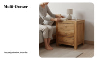 3-Drawer Nightstand Vintage and design Bedside Table adaptable Use for Study, Parents