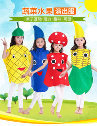 六一儿童节水果蔬菜演出服草莓苹果菠萝葡萄辣椒亲子舞蹈表演服装