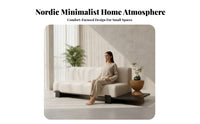 Wabi-Sabi Aesthetic Curved Boucle Sofa Nordic design Couch Minimalist Design Living Room Seating comfortable for Apartment Dwellers, Homeowners, Families, Lounge Area, Bedroom, Home Office