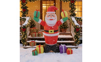 Lightweight Inflatable Santa Santa with Gift Boxes Quick Inflation Santa Inflatable with Stakes and Ropes Outdoor Christmas Decorations Indoor for Porch, Party