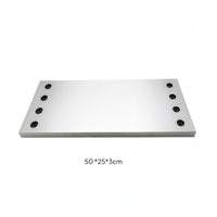 Machined Mounting-Plate Angled Ends Metal Hardware Brushed Silver