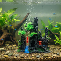 Water Wheel Pagoda Decoration Non-Fading Resin Rockery Ornament Lifelike Design
