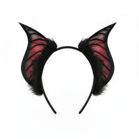 Soft & Fluffy Winged Creature Ear Headband Comfortable Fit Furry Winged Creature Flap Headband Lightweight Creature Ears Gentle on Hair for Halloween