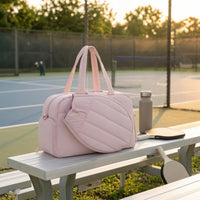 Adjustable Padded Sports Bag with Side Pocket Removable Quilted Gym Bag with Shoulder Strap Organized Lightweight for Athletes