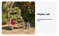 Tiered Ladder Planter Multi-Functional 3-Tier Plant Stand Weather-Resistant
