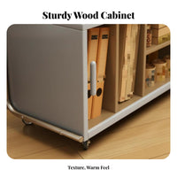 2-Tier Rolling End Table Multi-Functional for Bedroom, Office Workers, 360-degree swivel castersafters