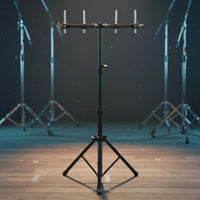 Cowbell Stand Portable Folding Cowbell Holder Foldable Percussion Mount Stand for Drummers, Band Artists, Stage, Rehearsal Room, Audio Studio