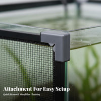 Cut-to-Fit Aquatic Pet Aquarium Anti-Jump Net Good Light Transmittance Aquarium Screen Cover High Clarity Aquatic Pet Aquarium Lid Quick Installation for Aquarists, Cat Owners, Aquariums, Terrariums, Home