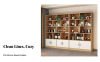 Beverage Bar Cabinet Sturdy Construction Freestanding Beverage Bar Cabinet Thickened Board Living Room Partition Shelf for Adults, Entertainment Area