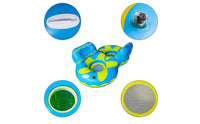 Long-Lasting PVC Material Double Water Sofa Mesh Seat Inflatable Floating Couch High Weight Capacity for Couples, Vacation