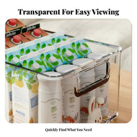 Clear container with Handles adaptable Organizer container sturdy Construction