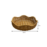 Wavy Rim Fruit Bowl Minimalist Design Household Storage for Living Room, Desktop