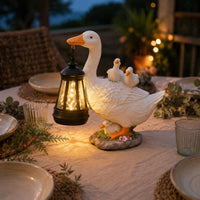 Duck Family Lantern LED Light Solar Hanging Lantern Energy Saving for Courtyard
