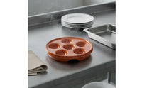 Ceramic Dish Even Heat Distribution Escargot Baking Plate Escargot Plate Easy to Clean Baking Dish Sleek Glaze