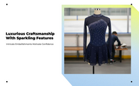 Teen girls' long sleeve skating dress