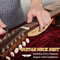 CALLOWAY Wooden Guitar Neck Rest, Half-Round Shape, for Electric and Acoustic Guitars