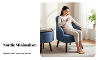 Upholstered Wooden Armchair Nordic Design Upholstered Armchair with Wooden Frame Leisure Aesthetic Comfortable Padding