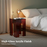 Wavy Pedestal Side Table Creative Sculptural Design Indoor Furniture for Renters