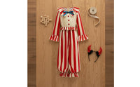 Horror Movie Clown Cosplay Ruffled Details Girls Clown Jumpsuit Skin-Friendly
