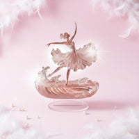 2D Ballerina Figurine Graceful Outline Ballerina Figurine Elegant Design