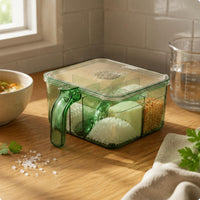 Transparent Seasoning Jar Spoon Included Sealed Condiment Container