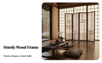 Asian-Inspired Design 4-Panel Folding Screen Traditional design Multi-Panel Art Partition Creates Privacy Room Divider Freestanding for Homeowners, separateice Workers, Business Owners, Hotel Lobby, Restaurant, Studio Apartment, visual Call Background