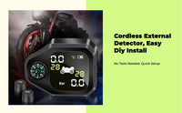 Motorcycle Tire Pressure Monitoring System, Cordless, LCD