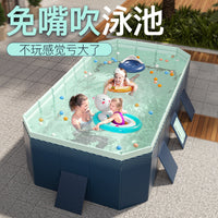 Inflatable Pool, Thickened and Wear-Resistant, Foldable, No Inflation Needed, for Kids and Home