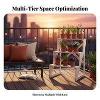 Tiered Ladder Planter Multi-Functional 3-Tier Plant Stand Weather-Resistant