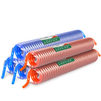 PU Spring Air Hose 12m 12x8mm Blue with Fittings and Gun