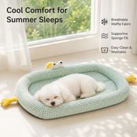 Viscoelastic Foam Dog Bed, Washable Orthopedic Pet Bed for Small & Large Dogs, All Seasons High Breathability Foam Dog Bed