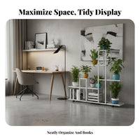 Multi-Tier Flower Pot Holder Floor-Standing 5-Tier Rolling Plant Stand Space-Saving Stable Base for Living Room, Corner Spaces