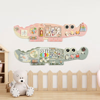 Wooden Wall-Mounted Caterpillar Game Board for Kids