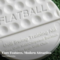 Low Profile Design Flat Golf Practice Ball Develops Muscle Memory Golf Swing Coach Ball Portable for Beginners, Outdoor, Home, Office
