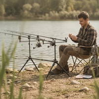 Tripod Fishing Rod Holder Portable Gear Easy to Transport for Anglers