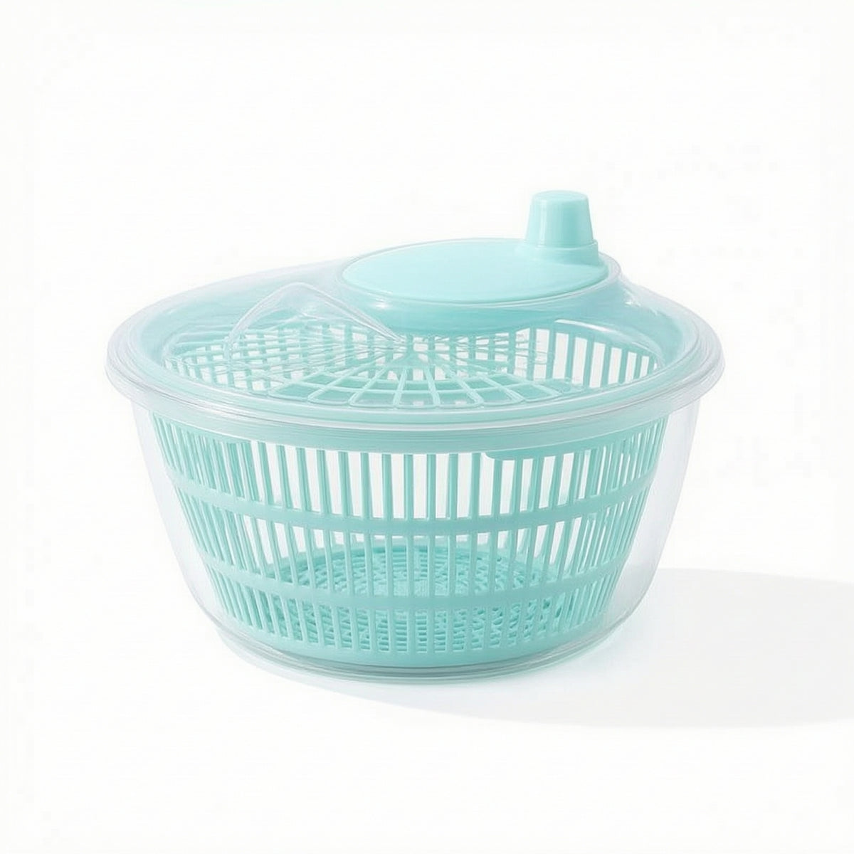 Manual Salad Dryer with Basket Perforated Vegetable Dryer Efficient Lettuce Dryer Dishwasher Safe for Meal Prep