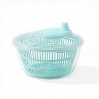 Manual Salad Dryer with Basket Perforated Vegetable Dryer Efficient Lettuce Dryer Dishwasher Safe for Meal Prep