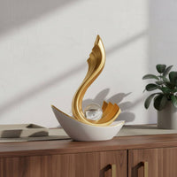 Resin Sailboat Decor Minimalist Design for Home Display, Decorative Use