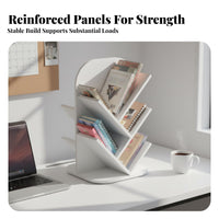 360-Degree Rotation Rotating Desktop shelf unit Multitier Design Book Organizer Space-Saving Display Rack Large Capacity for Children, Students, Study Room, Home Office, Classroom, Bedroom