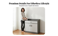 Large Capacity Sideboard Buffet Cabinet Multi-Functional Dining Room Storage Hutch Stylish Design Modern Bar Cabinet Spacious Countertop for Entertainers, Homeowners, Families