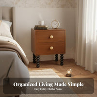 Narrow Nightstand Space-Saving Bedroom Furniture Slim Design for Living Room