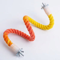 Climbing Toy Rope Bird Swing, Flexible Climbing Perch for Parrot Enrichment, Cage Hanging Colorful Bird Accessories with Screw Ends