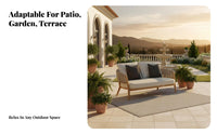 Sturdy Wood Frame 4-Piece Sofa and Chair Set Nordic Design Outdoor Furnishing Weather-Resistant Conversation Group long-lasting Construction for Entertainers, Hospitality Businesses, Garden, Terrace, Courtyard, rearyard